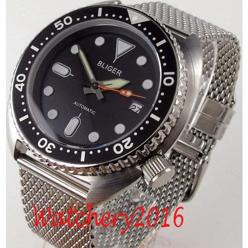 BLIGER Casual Sport Watches for Men Black Top Brand Luxury Military NH35A Wrist Watch Man Clock Fashion Automatic Wristwatch