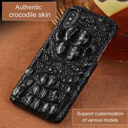 LANGSIDI Luxury Real Genuine crocodile leather case for iphone XR XS MAX Original phone cover For iphone 11 pro max 7 8 plus 12