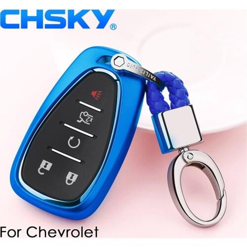 CHSKY Car Styling TPU Car Key Case Shell Auto Key Chain For Chevrolet Cruze Spark Sonic Camaro Car key Cover Case Car Accessory