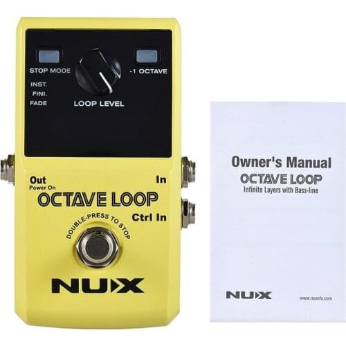 NUX Octave Loop Electric Guitar Recording Loop Pedal Effector Built-In Low Octave Effect Pedal Guitar Instruments Accessories