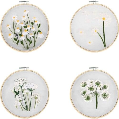 European Mesh Embroidery DIY Flowers Painting Full Needlework Cross Stitch Kits Diy Embroidery Sets For Beginners