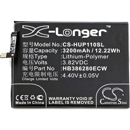 CameronSino for HUAWEI Honor 9 P10 P10 Premium Edition STF-AL10 VTR-AL00 VTR-L09 VTR-L29 HB386280ECW battery