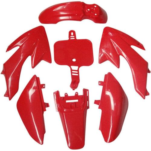 RED Motorcycle Plastic Fender Body Guards for Honda CRF50 Style Pit Dirt Bike
