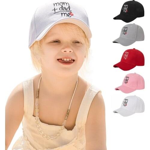 Summer Children Boy Girl Letter Embroidery Cotton Baseball Cap Baby Kids Sun Hat Bonnet