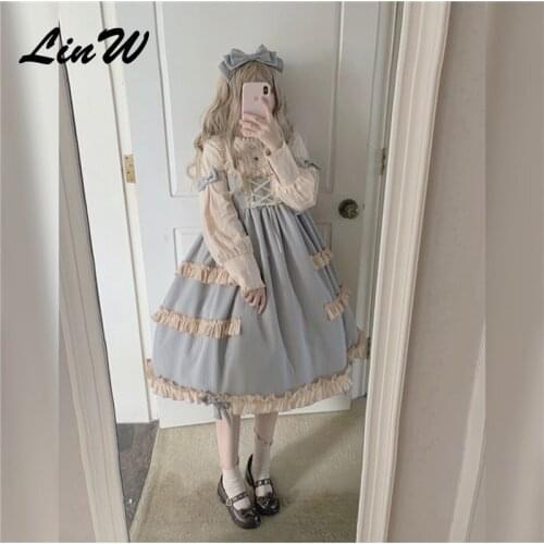 Kawaii Lolita Dress Angel Puff Doll op Lace Sweet Princess Daily Tea Party Missy Palace Gothic Loli Dress Costume Cute Maid