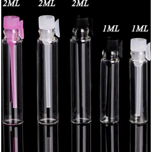 MAANGE Mini 1-2ml Atomizer Glass bottle Spray Refillable Perfume Empty Essential Oil Sample Gift Bottle