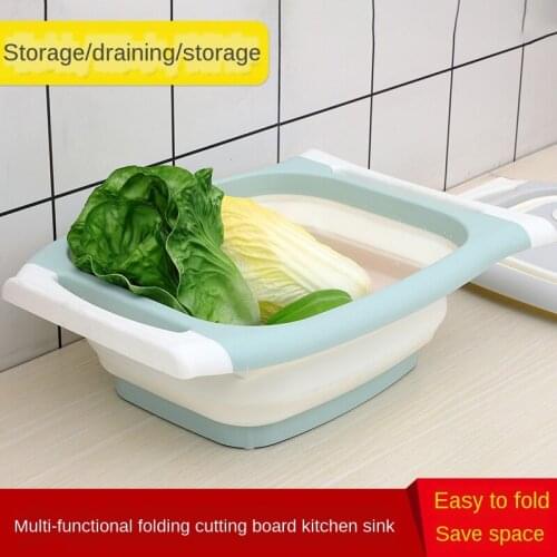 Multi-Function Folding Chopping Board Foldable Chopping Board Kitchen Travel Portable Basin Sink Chopping Board