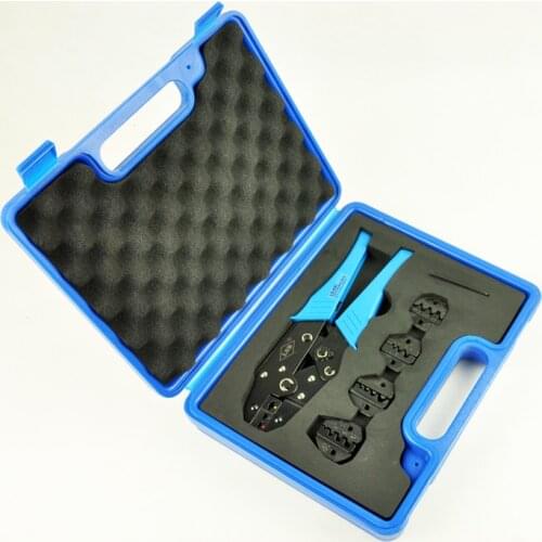 Hand crimping tool set for crimping terminals and connectors LS03C-5D3 with crimping tool and replaceable crimping dies set LSD