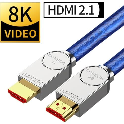 Real HDMI 2.1 Cable Ultra-HD (UHD) 8K HDMI 2.1 Cable 48Gbs with Audio & Ethernet HDMI Cord 1M 2M 5M 10M 15M 20M HDR 4:4:4