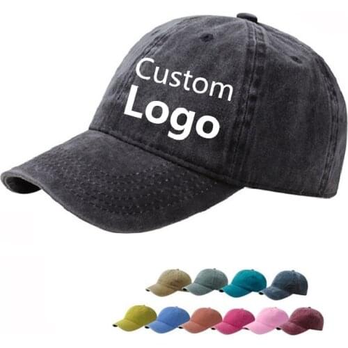 New Unisex Washed denim trucker hat Outdoor custom logo baseball caps Soft breathable Dad hat Sport Snapbacks