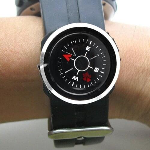 Mini Pocket Compass Outdoor Hiking Camping Accessories Supplies Strap Watch Compass Tools Precision Survival Navigation Com F1P6