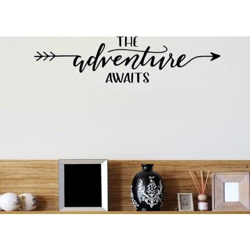 The Adventure Awaits Wall Sticker Home Decor Kids Children Bedroom Decoration Nursery Wall Decals Removable Art Murals