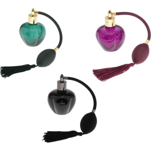 100ml Empty Glass Perfume Bottle Long Bulb Tassel Spray Atomizer 3 Colors