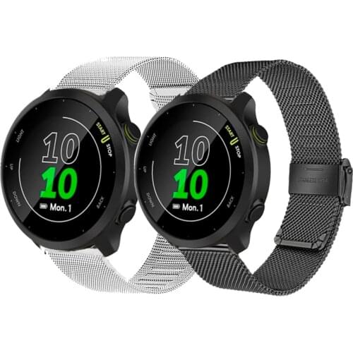 Watchstrap Band For Garmin Forerunner 158 55 245M 645 745 Vivoactive 4 3 Smart Wristband 20 22MM Bracelet Milan Metal Watchband