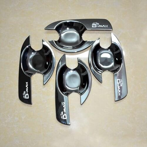 TIT FOR 2012-2017 ISUZU d-max ABS Door handle bowl CHROME cover for D-MAX accessory 2015 DMAX accessories