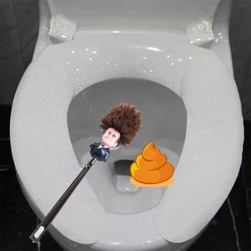 Emmanuel Macron Brosse WC Brosse de toilette France President Trump Toilet Brush Make Toilet Great Again Commander In Crap