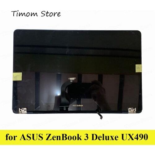 UX490 for ASUS Zenbook 3 Deluxe UX490UA UX490U UX490UAR FHD1920*1080 14.0 Notebook Complete LCD Screen Assembly Frame upper half