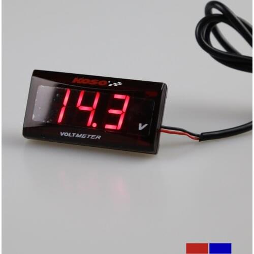 KOSO Voltmeter Voltage Meter (LED display) for Scooter GY6 50 125 150 GP110 BWS125 RS100 And So More