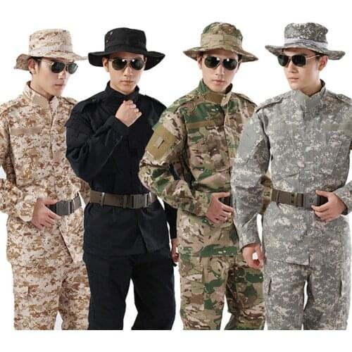 11Colors Hight Quality Unisex Army Suit Jacket Pants Military Hunting Soldier Uniforms Tactical Combat WW2 Camouflage Clothing