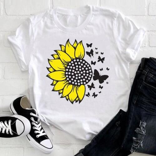Women 2021 Feather Bird Short Sleeve Printing Spring Fashion Lady Clothes Print Tshirt Female Tee Top Ladies Graphic T-shirt