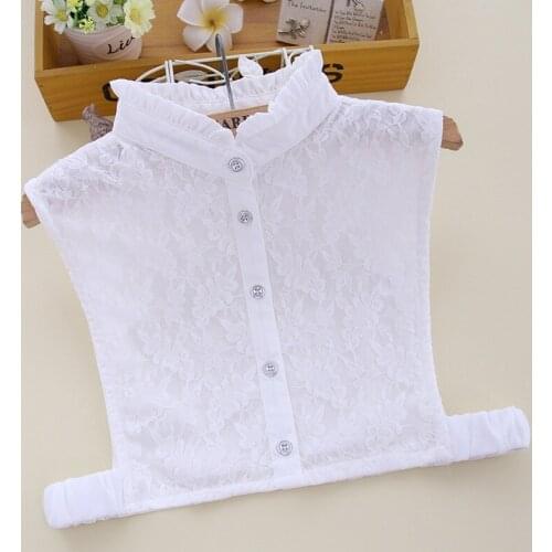 Lace Floral Printed Removable Detachable Collars For Women Stand Fake Collar Vintage Shirt Blouse Tops Man False Collar