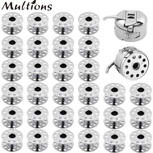 1pc Sewing Machine Bobbin Case Stainless Steel Bobbin Case With 5pcs Metal Bobbins For Household Sewing Machine Accessories