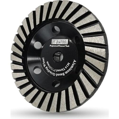 1pc Dia 125mm/5inch Diamond Aluminum Based Grinding Cup Disc M14 thread #100 Diamond Grinding Wheel for Granite Marble