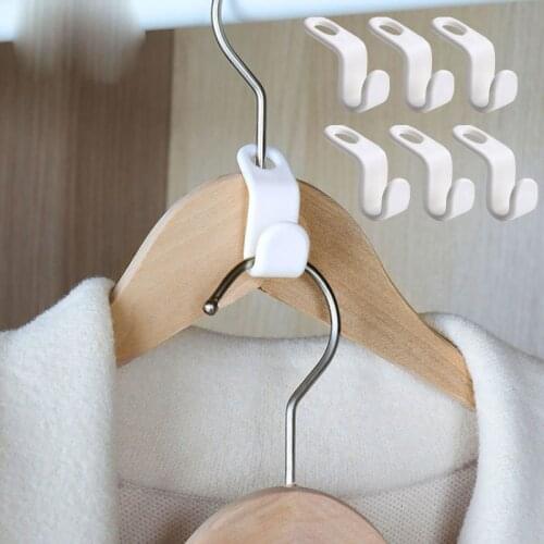 12pcs Multi-function Wardrobe Space-saving Hanger Connection Hook Coat Hook Plastic Closet Hanger Rack Bedroom Storage Organizer