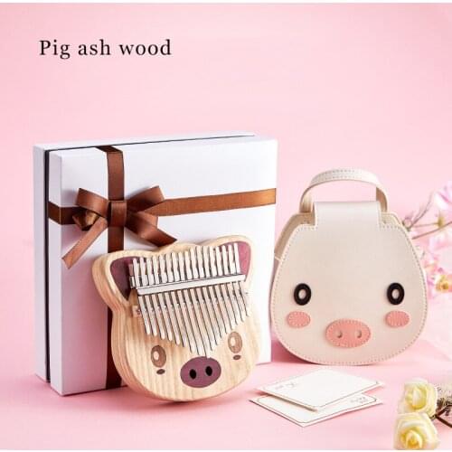 17 Key Kalimba Thumb Piano Solid Wood Mbira Musical Instruments Africa Finger Piano Beginner with Bag Tuning hammer KLB44