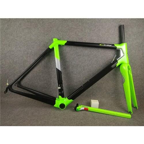 2021 T1000 UD Green Black C64 Frames Carbon Road Bike Frame Carbon Bicycle Frameset Frame Size 48/50/52/54/56cm BB386