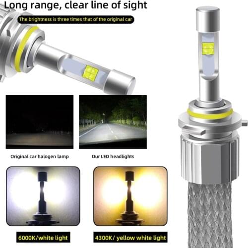 55W H7 Led h4 Canbus 12000LM Car Light Bulbs H1 H8 H11 9005 9006 Hb3 9004 9007 D2S 9012 Led Bulb Fog Light Xhp50 Lamp For Car