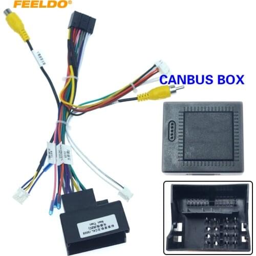 FEELDO 16pin Car Android Stereo Wiring Harness For Peugeot 3008/2008/Citroen C4/C-Quatre/C4L/C3 XR/C5/DS6 #HQ6226