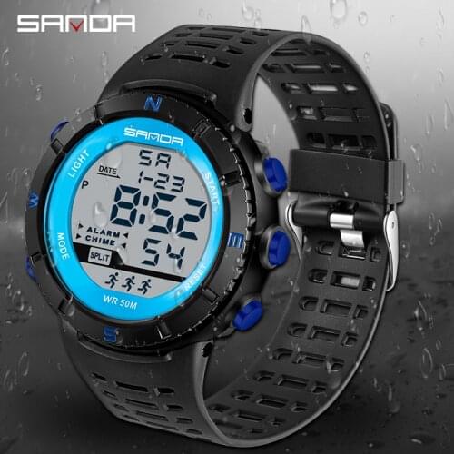 Waterproof Watch Men Digital Led Light Display Electronic Clock Fashion Mens Sport Shockproof Wristwatch Stopwatch Hour Watches