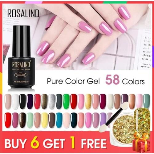 ROSALIND Gel Nail Polish Soak Off Hybrid Varnishes Primer Semi Permanent For Nails Art Design Manicure Gel Nails Polish Women