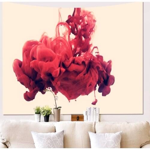 Abstract Tapestry Vibrant Stain Of Watercolor Paint Splatters Dripping Liquid Art Tapestry Wall Hanging Decor Bedroom Livingroom