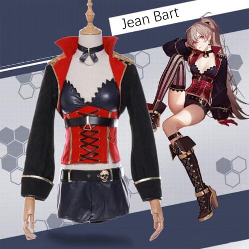 Game Azur Lane Cosplay Jean.Bart Cosplay Costume Uniform Outfit Combat Suit Halloween Carnival Party Women Custom Made