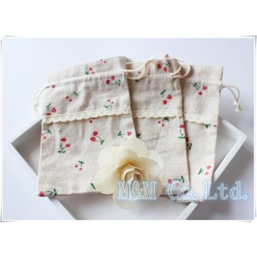 Customized Logo 9*11cm cotton gift Bags sample Jewelry gift pouch