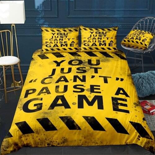 Can t pause a game Duvet Cover Twin/Queen/King Size Luxury Comforter Bedding Set With Pillowcase Home Bed Decora Dropshipping