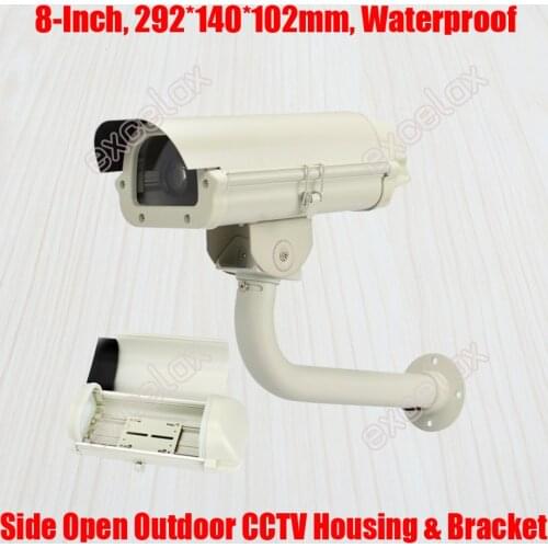 8" CCTV Camera Housing & Bracket 292x140x102mm IP66 Waterproof Wall Mount Outdoor Enclosure for Zoom Box Bullet Security Camera