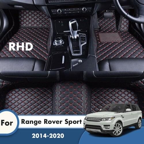 RHD Carpets Leather For Range Rover Sport 5 Seats 2020 2019 2018 2017 2016 2015 2014 Car Floor Mats Custom Auto Interior Covers