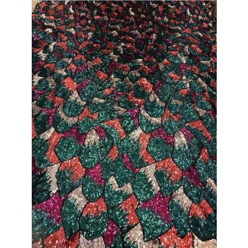 Beautiful ZH-12367 African sequins Lace Fabric For Sewing Nigerian French Lace Fabric for party dress