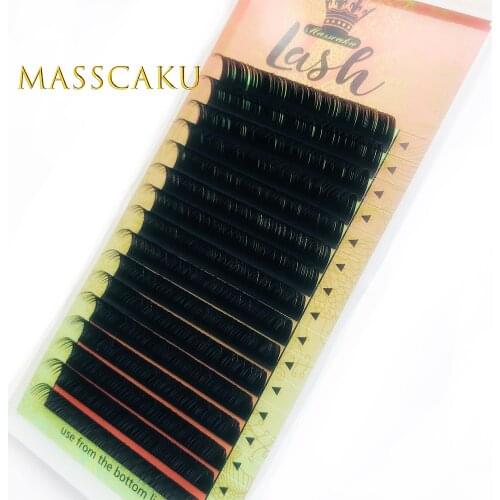 MASSCAKU Cheap Eyelash Extension Maquiage Lashes Individual Eyelash Natural Soft Lashes High Quality Synthetic Mink Makeup