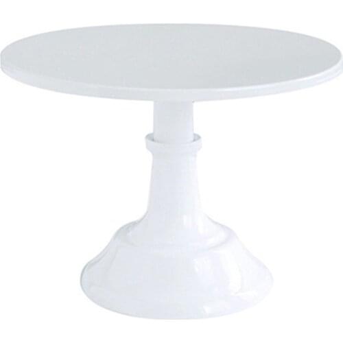 Metal Iron Cake Stand Round Pedestal Dessert Holder Cupcake Display Rack Bakeware White Birthday Wedding Party Decoration
