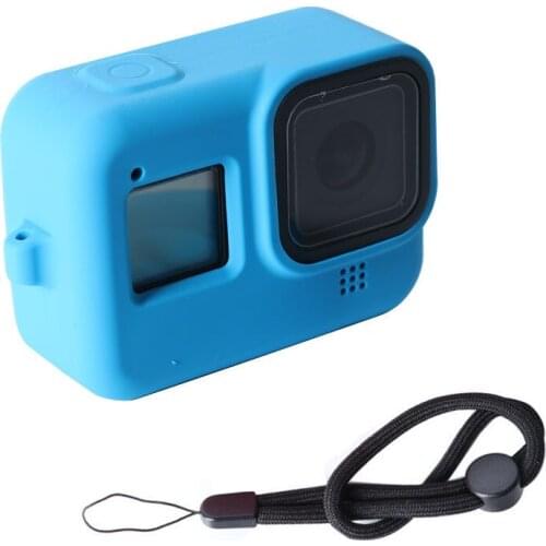 Soft Silicone Body Case with Rope for Gopro Hero 8 Black Protective Full Cover Shell for Gopro Hero 8 Action Camera Accessories