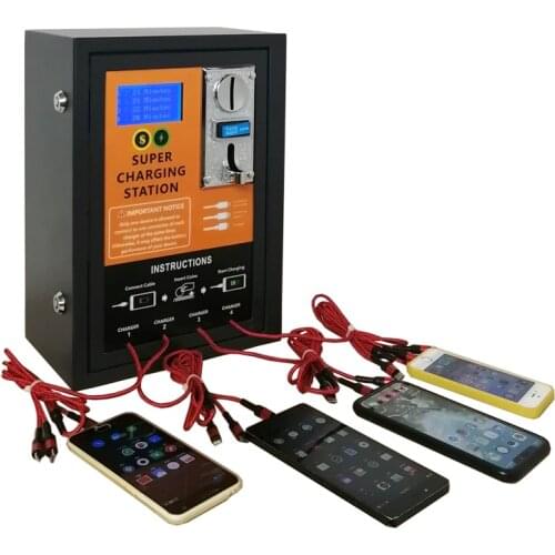 Tecnologia 2021 New Ideas for Small Business Fast Charging Coin-operated 3-in-1 Charger Cable Cellphone Charger for Stations