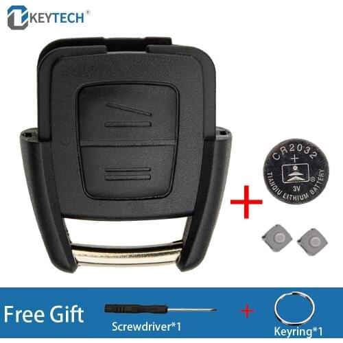 OkeyTech 2/3 Buttons Car Key Shell For Opel For Vauxhall Astra Zafira Omega Vectra Remote Key Case Cover With CR032 And Switches