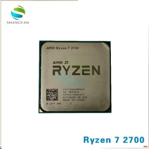 AMD Ryzen 7 2700 R7 2700 3.2 GHz Eight-Core Sinteen-Thread 16M 65W CPU Processor YD2700BBM88AF Socket AM4