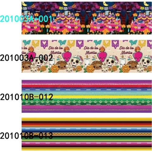 50 yards/lot) Wholesale listones 38MM rainbow colors Mexico blanket stripe printed grosgrain ribbon