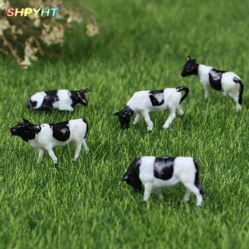 Educational Toys 10pcs 1:87 Scale DIY Colorful Cow Model Train Layout Model Building Toys Wholesale Kids