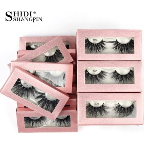 SHIDISHANGPIN 25mm mink eyelashes wholesale 3d mink lashes natural faux cils Fake Eye lashes dramatic eyelash packaing in bulk